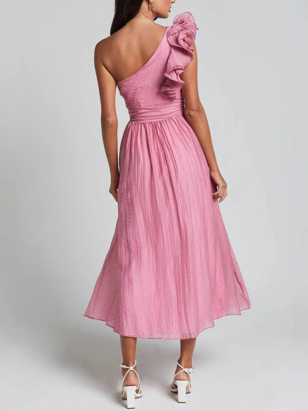 Emily - One Shoulder Layered Midi Dress