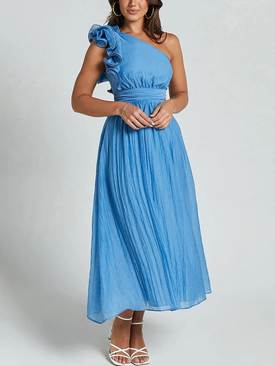 Emily - One Shoulder Layered Midi Dress