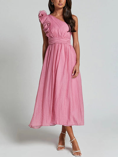 Emily - One Shoulder Layered Midi Dress