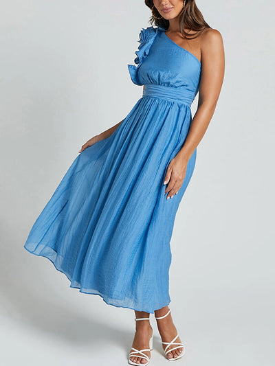 Emily - One Shoulder Layered Midi Dress