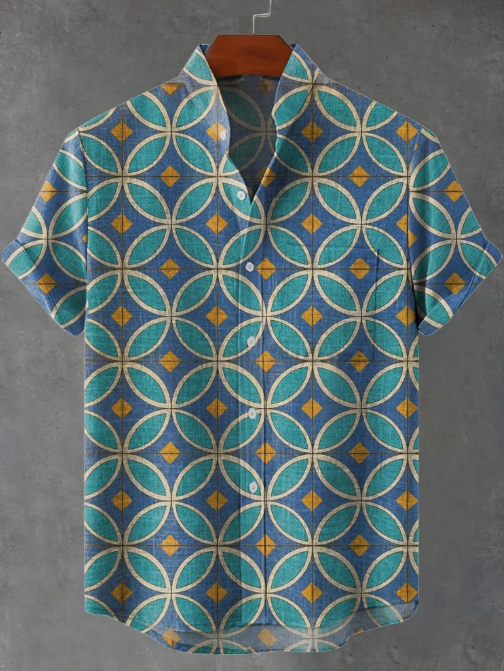 Clark Retro Wallpaper Art Print Casual Shirt