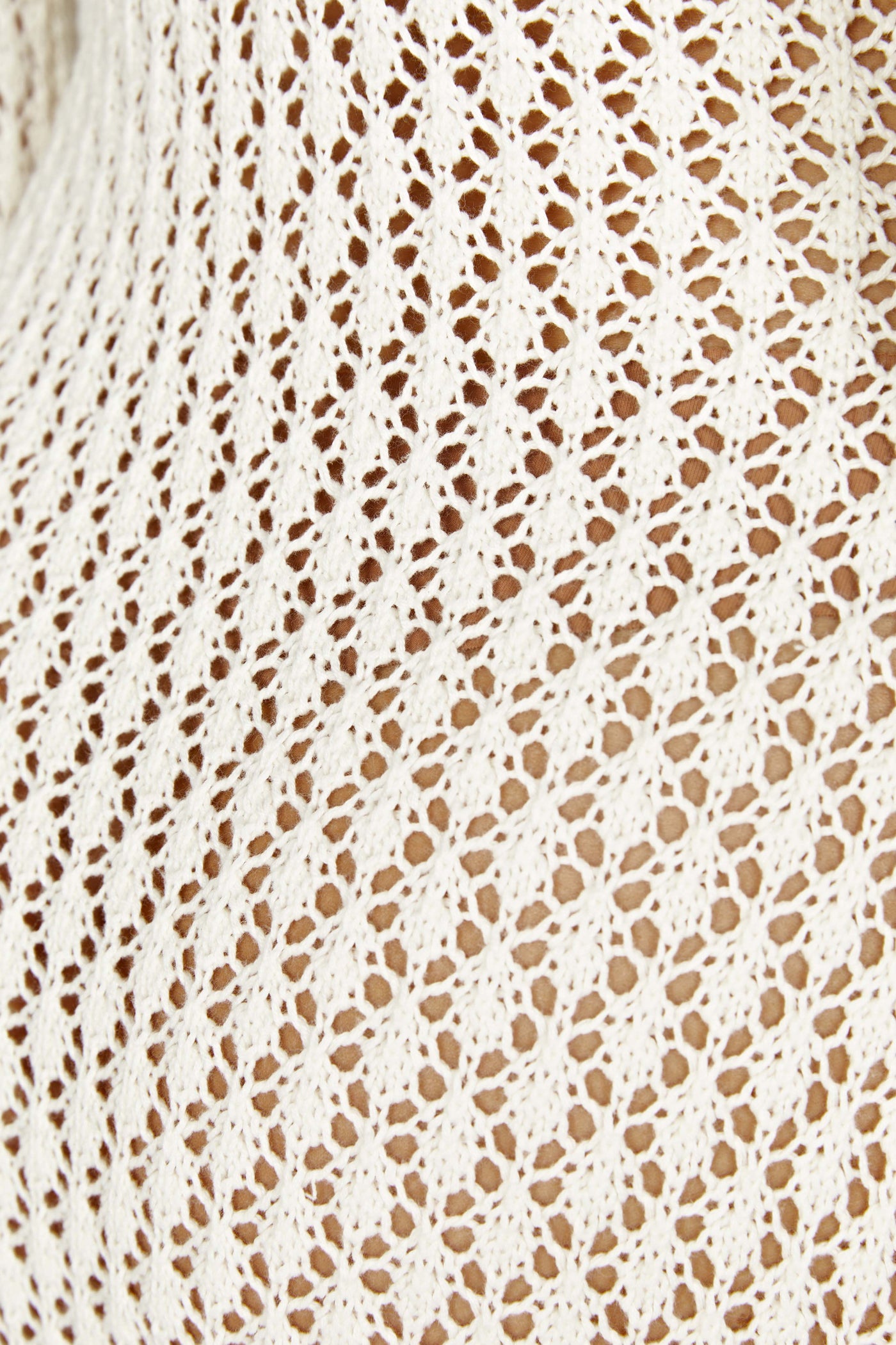 Hanna™ - White long knitted throw