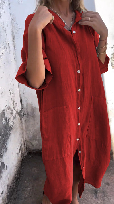 Elsie - Casual women's dress with mid-length sleeves