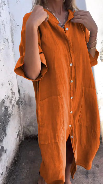 Elsie - Casual women's dress with mid-length sleeves