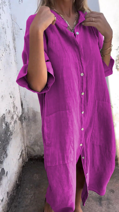 Elsie - Casual women's dress with mid-length sleeves