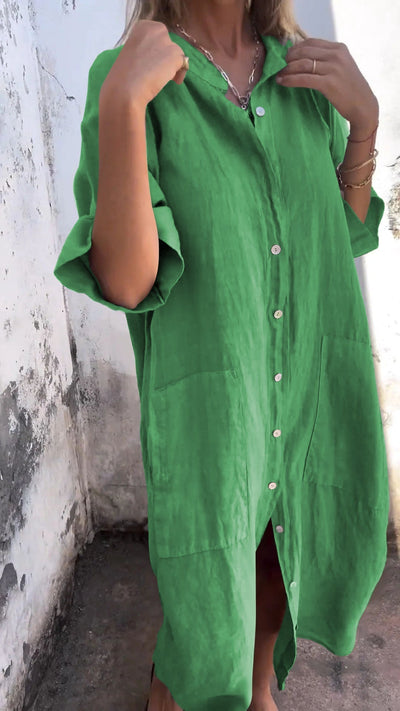 Elsie - Casual women's dress with mid-length sleeves