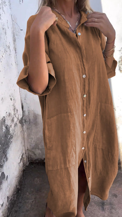 Elsie - Casual women's dress with mid-length sleeves