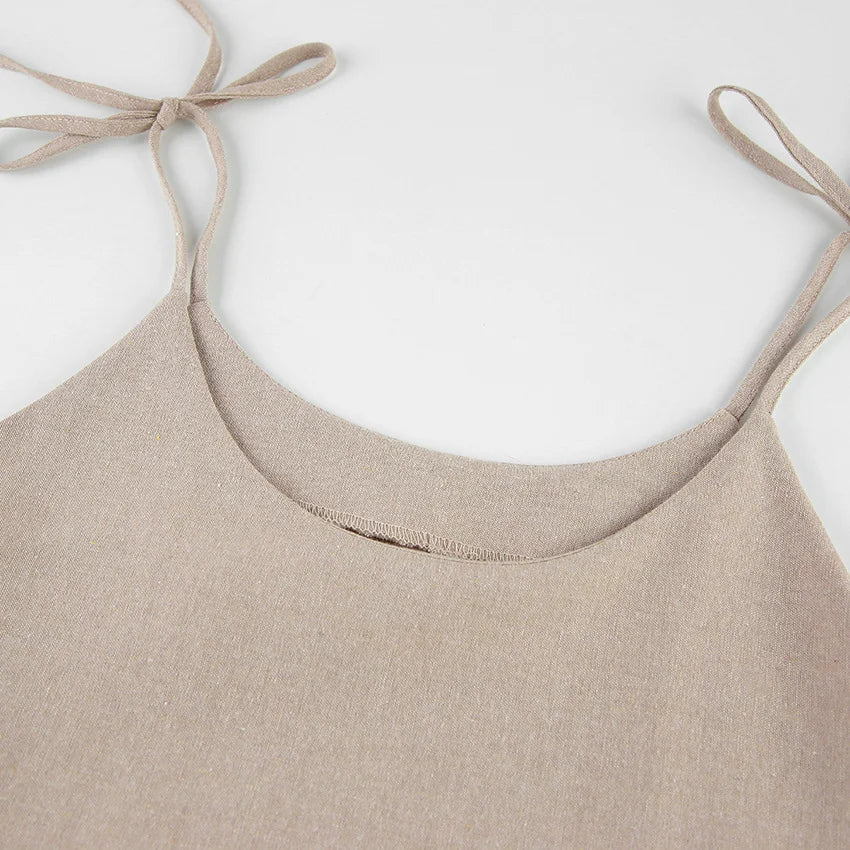 Claudia - Simple Fold Vest Mini Dress