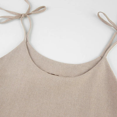 Claudia - Simple Fold Vest Mini Dress