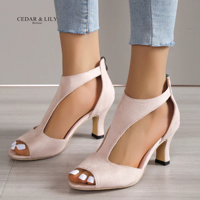 Evelyn Orthopedic Elegant Peep-Toe Heels