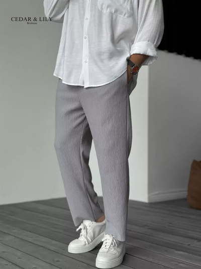 Ethan™ | Relaxed Fit Ribbed Trousers