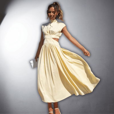 Ilona | Vegan Pleated Dress with Premium Comfort