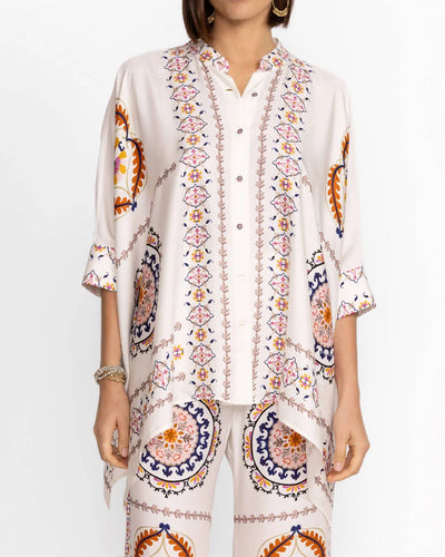 Francine - Fashion Print Shirt & Pants Two-Piece Set