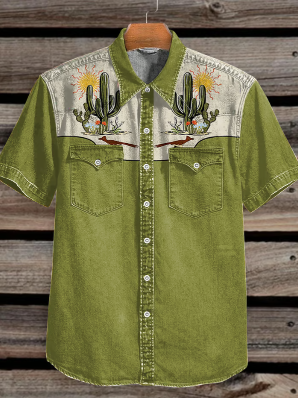 Arthur Men's Vintage Western Shirt (With Double Pockets)
