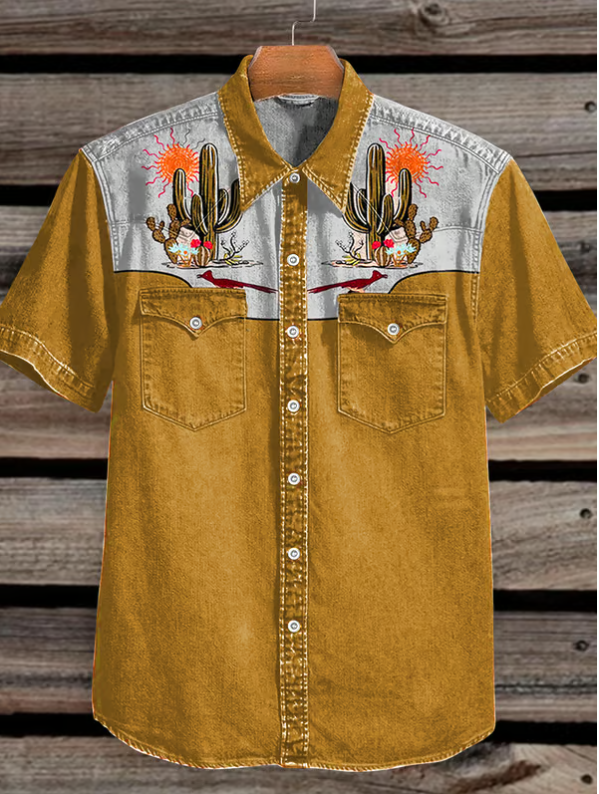 Arthur Men's Vintage Western Shirt (With Double Pockets)