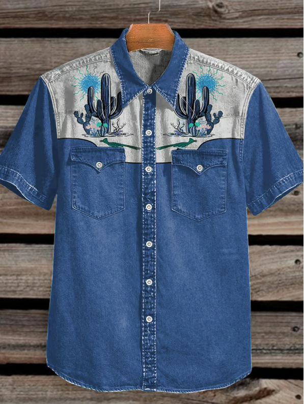 Arthur Men's Vintage Western Shirt (With Double Pockets)