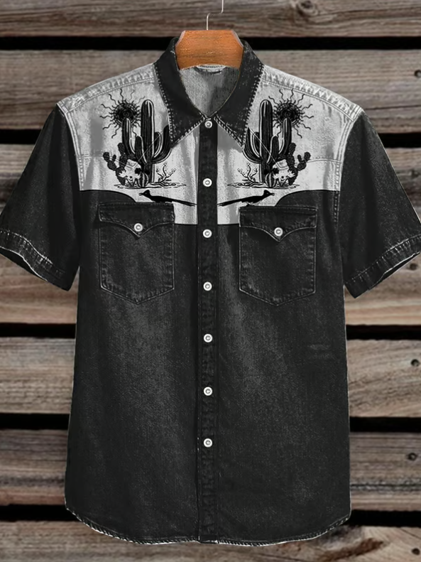 Arthur Men's Vintage Western Shirt (With Double Pockets)