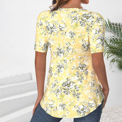 Blouse Élégante À Imprimé Floral