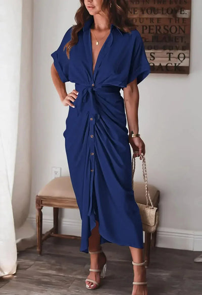 Eleni - Stylish short-sleeved dress for women