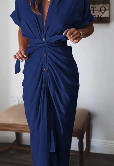 Eleni - Stylish short-sleeved dress for women