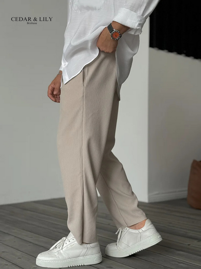 Ethan™ | Relaxed Fit Ribbed Trousers