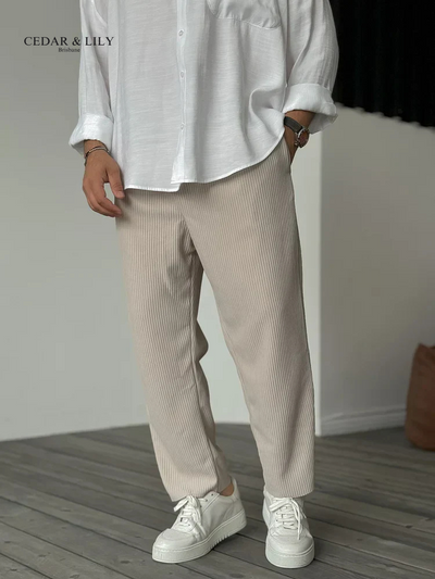 Ethan™ | Relaxed Fit Ribbed Trousers