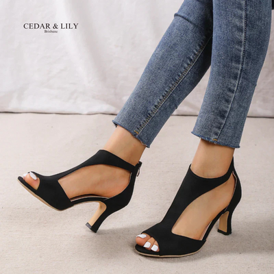Evelyn Orthopedic Elegant Peep-Toe Heels