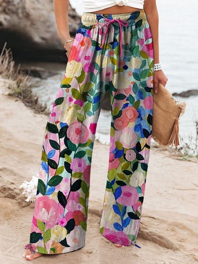 Colorful Spring Floral Garden Printed Women's Casual Shirt