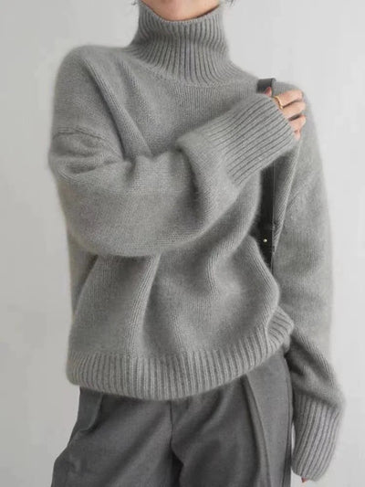 Agnes™ - Comfortable, knitted, soft turtleneck sweater