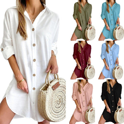 Cassy - Button-Up Shirt Dress