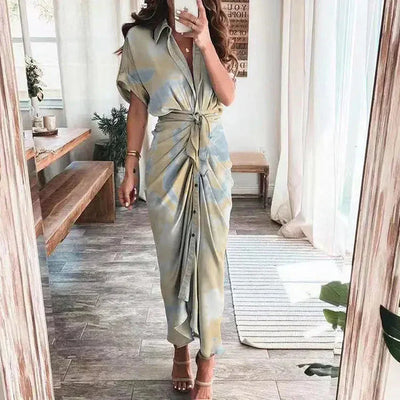 Eleni - Stylish short-sleeved dress for women