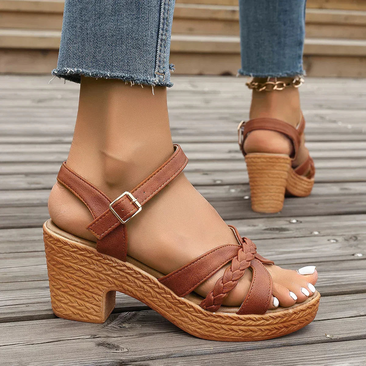 Celine™ - Orthopaedic Mid Heel Platform Sandals
