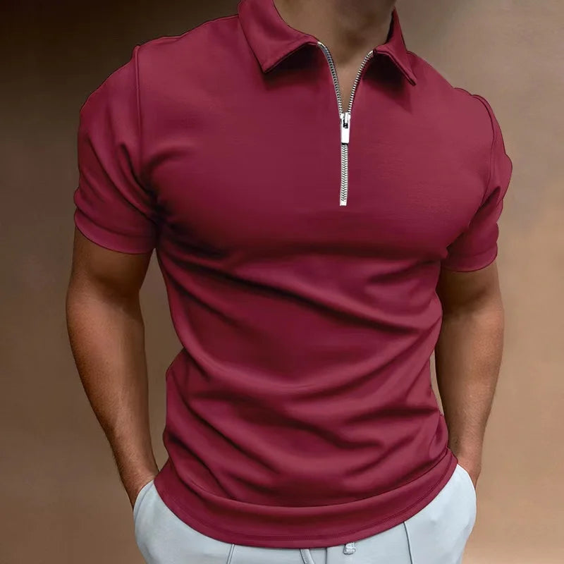 Dylan™ | Casual Zip-up Polo Shirt