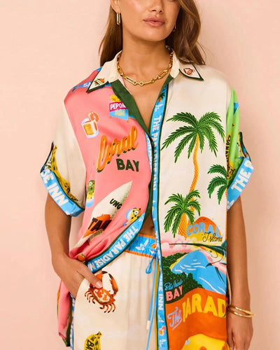 Cassy - Holiday Style Print Two-Piece Set