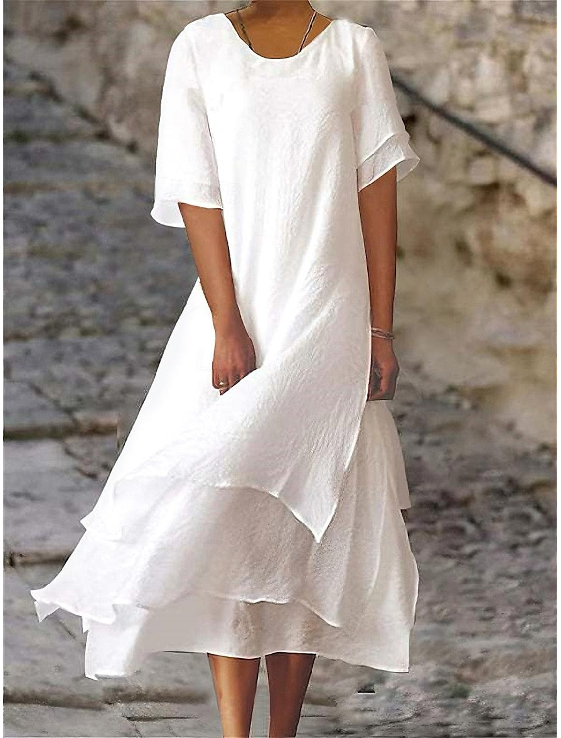 Diana - Cotton Linen Shift Dress