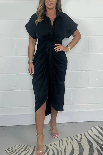 Eleni - Stylish short-sleeved dress for women