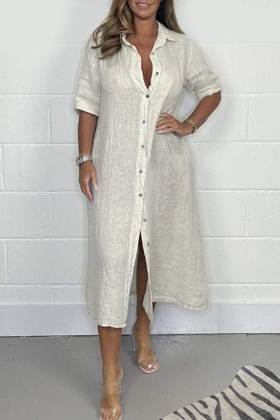 Gemma - Casual midi dress with half sleeves