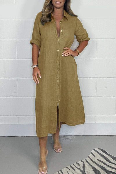 Gemma - Casual midi dress with half sleeves