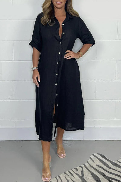 Gemma - Casual midi dress with half sleeves