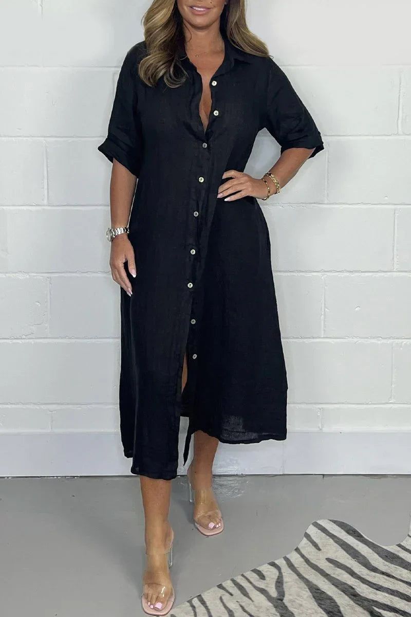 Gemma - Casual midi dress with half sleeves