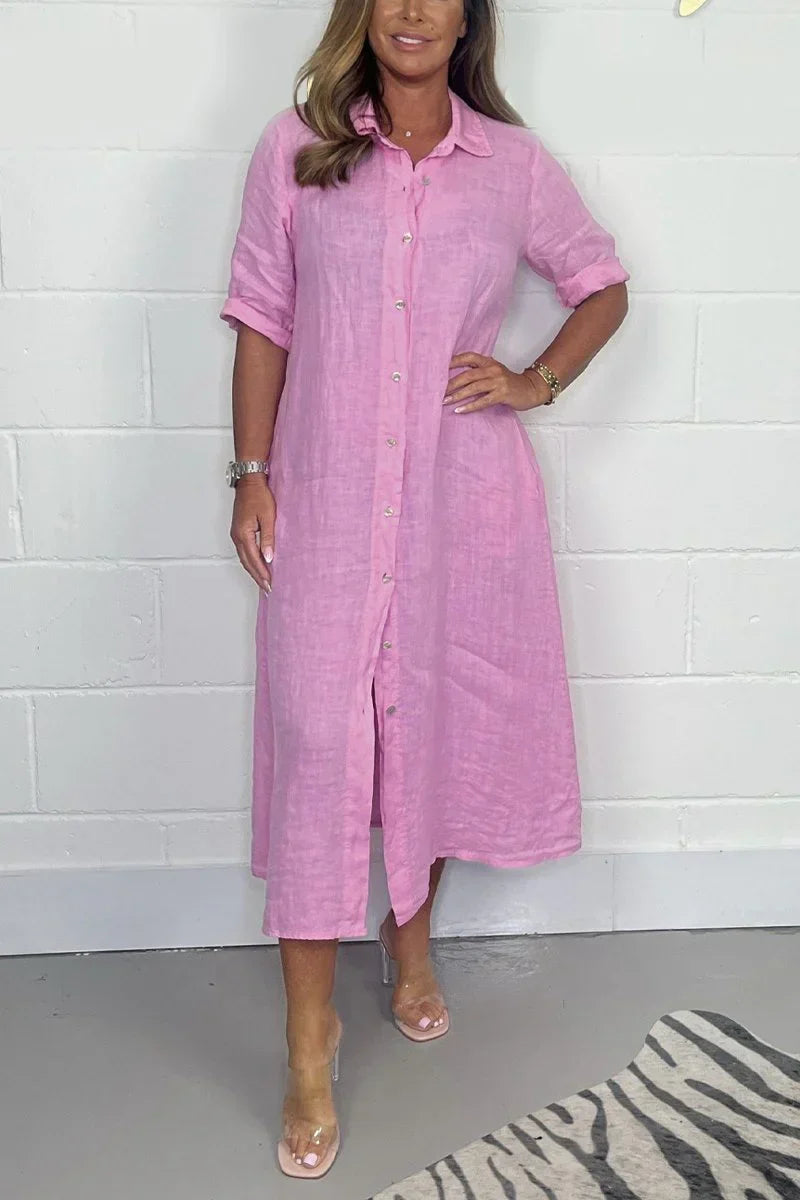 Gemma - Casual midi dress with half sleeves