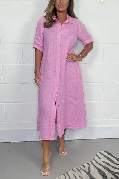Gemma - Casual midi dress with half sleeves
