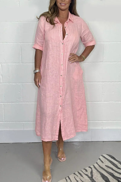 Gemma - Casual midi dress with half sleeves