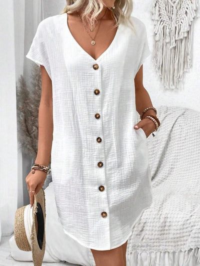 Elise - Cotton Linen Mini Dress