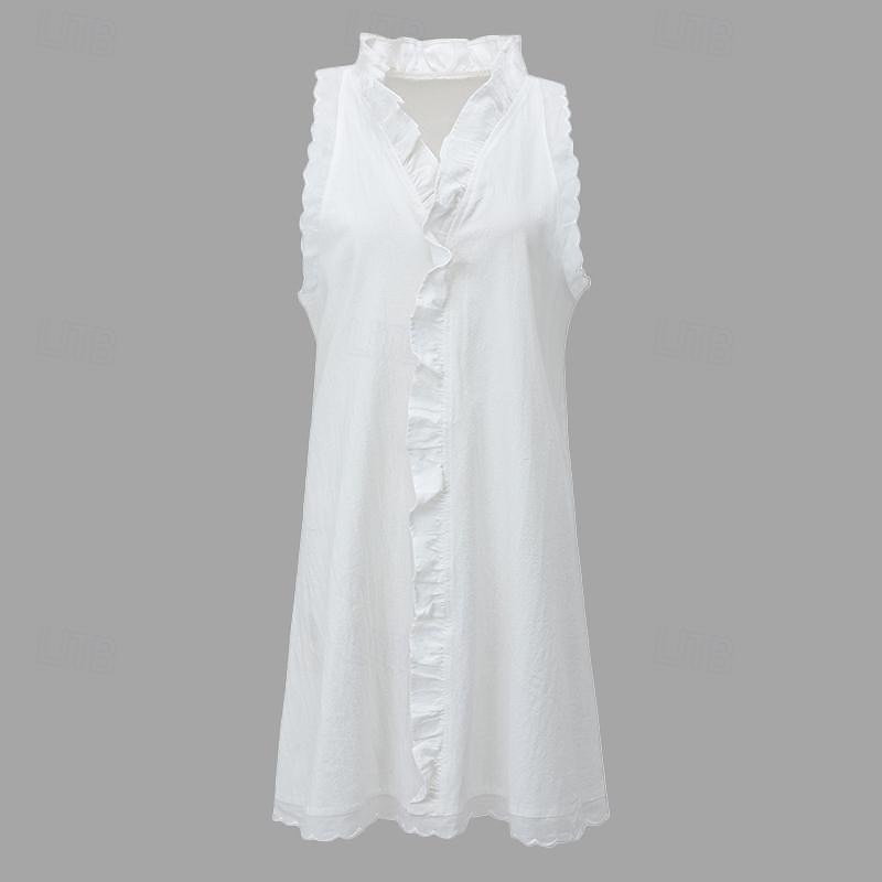 Dahlia - Sleeveless Mini Dress with Ruffle Trim
