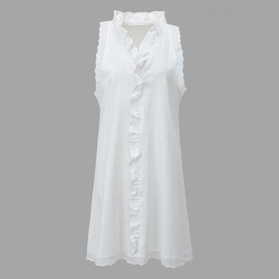 Dahlia - Sleeveless Mini Dress with Ruffle Trim