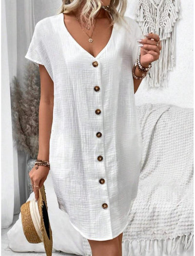 Elise - Cotton Linen Mini Dress